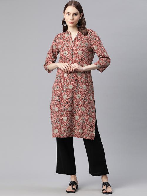 women printed casual kurta - 20136763 - Very Small Image - 1