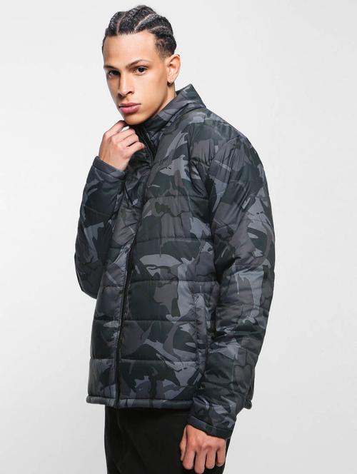 camouflage regular quilted jacket - 20145527 - Very Small Image - 1