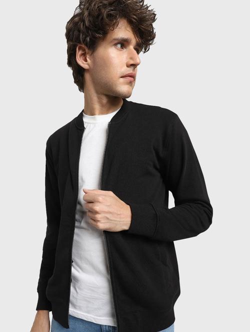 black printed casual jacket - 20145726 - Very Small Image - 1