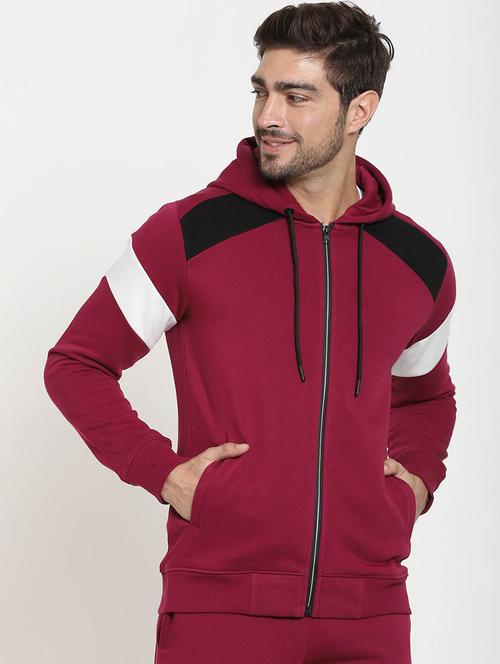 men's fleece hooded casual jacket - 20145808 - Very Small Image - 1