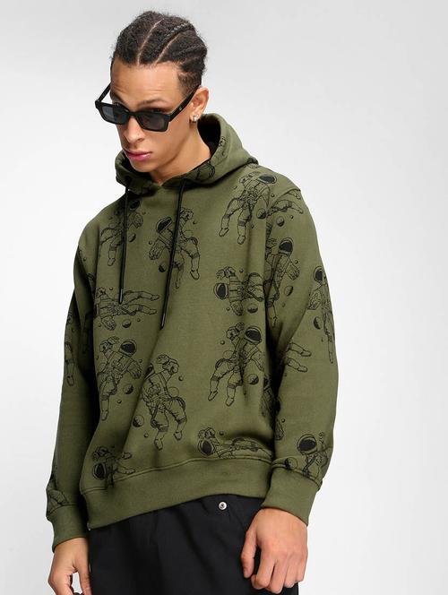 hooded neck printed regular sweatshirt - 20145813 - Very Small Image - 1