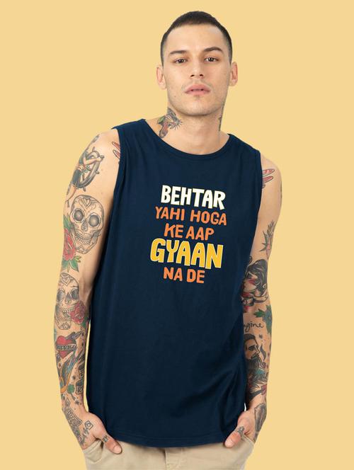 round neck printed vest - 20148037 - Very Small Image - 1