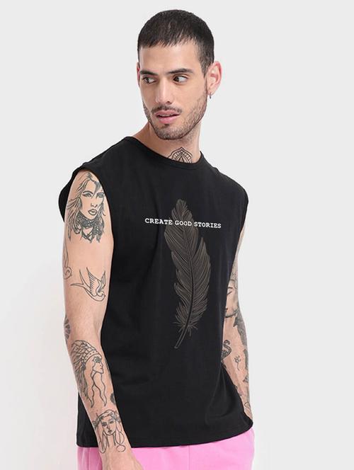 round neck printed vest - 20148059 - Very Small Image - 1