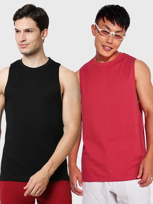 pack of 2 solid vest - 20148082 - Very Small Image - 1