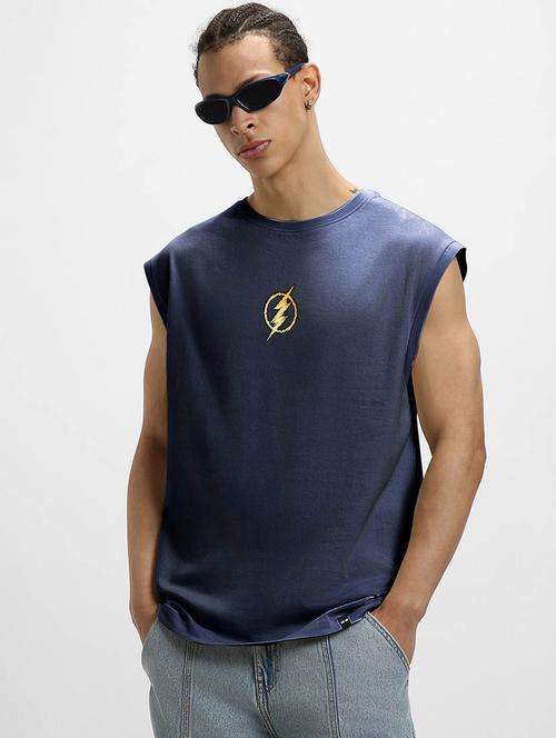 round neck graphic regular vest - 20148104 - Very Small Image - 1