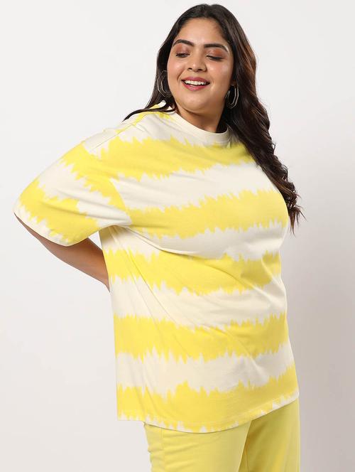 yellow tie & dye regular t-shirt - 20148220 - Very Small Image - 1