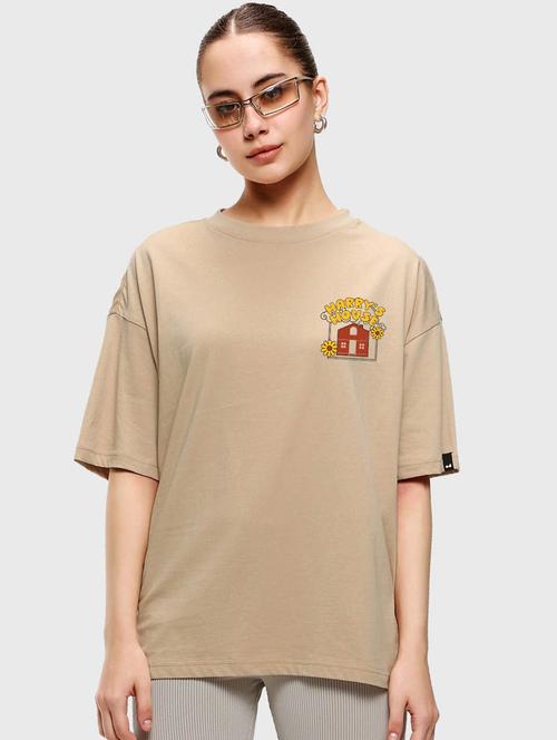brown cotton regular tshirt - 20148257 - Very Small Image - 1