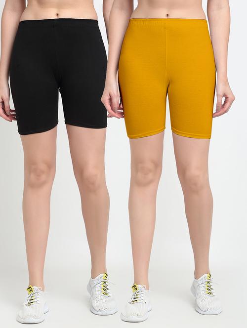 pack of 2 solid cycling shorts - 20148312 - Very Small Image - 1