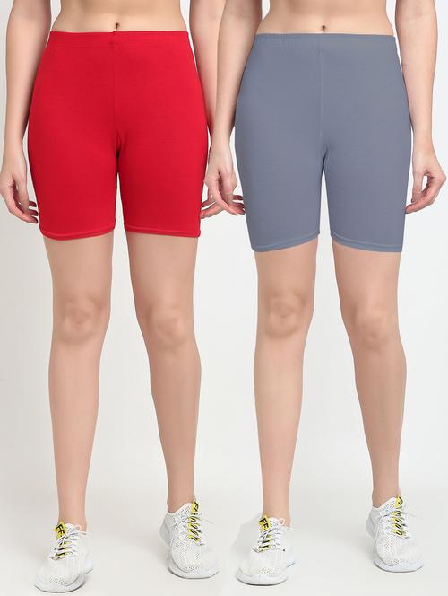 pack of 2 solid cycling shorts - 20148323 - Very Small Image - 1