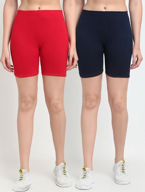 pack of 2 solid cycling shorts - 20148327 - Very Small Image - 1