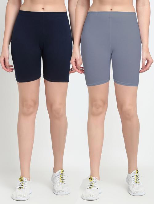 pack of 2 solid cycling shorts - 20148334 - Very Small Image - 1
