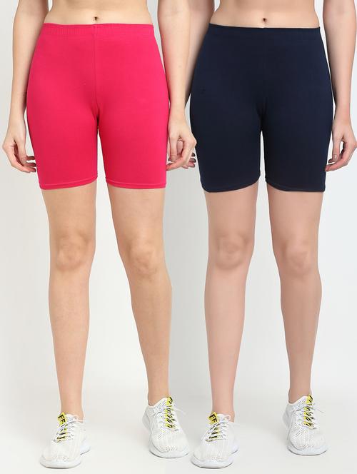 pack of 2 solid cycling shorts - 20148340 - Very Small Image - 1