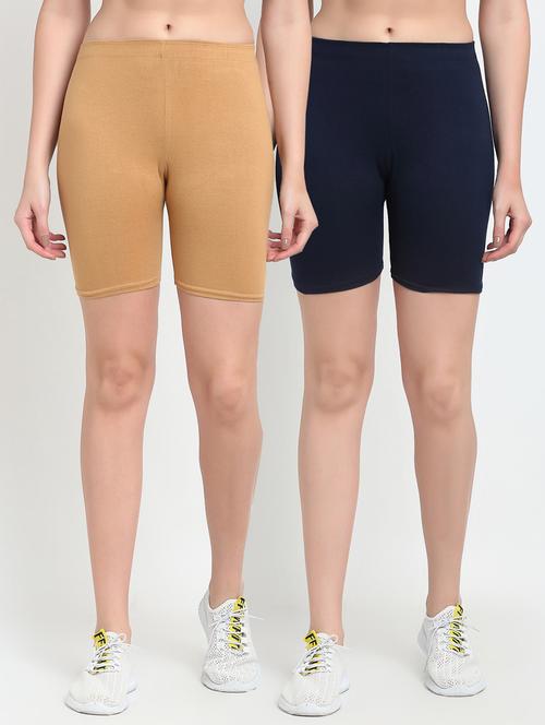 pack of 2 solid cycling shorts - 20148345 - Very Small Image - 1