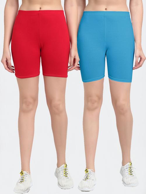 pack of 2 solid cycling shorts - 20148369 - Very Small Image - 1
