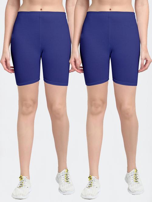 pack of 2 solid cycling shorts - 20148376 - Very Small Image - 1