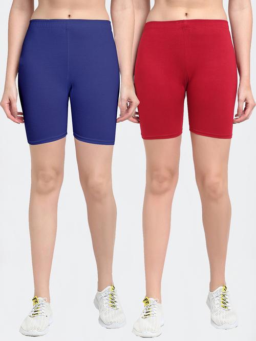 pack of 2 solid cycling shorts - 20148379 - Very Small Image - 1