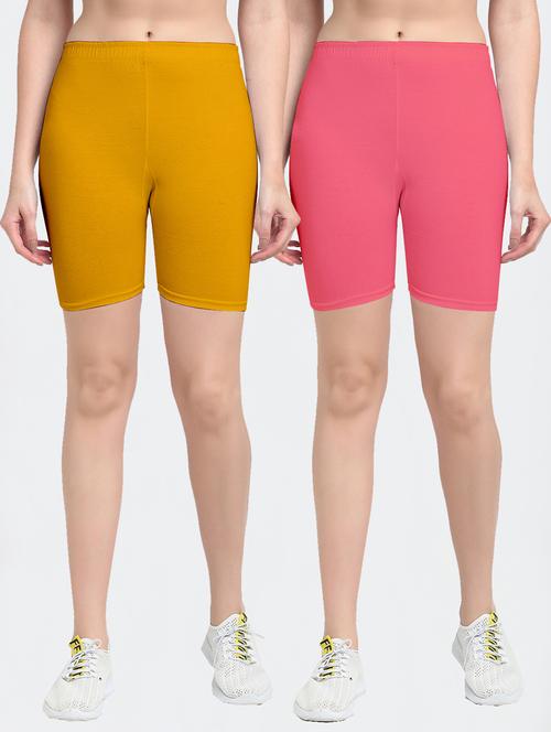 pack of 2 solid cycling shorts - 20148404 - Very Small Image - 1