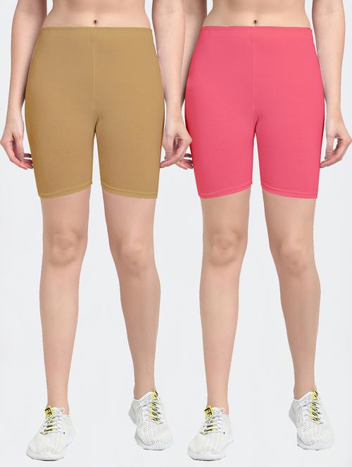 pack of 2 solid cycling shorts - 20148405 - Very Small Image - 1