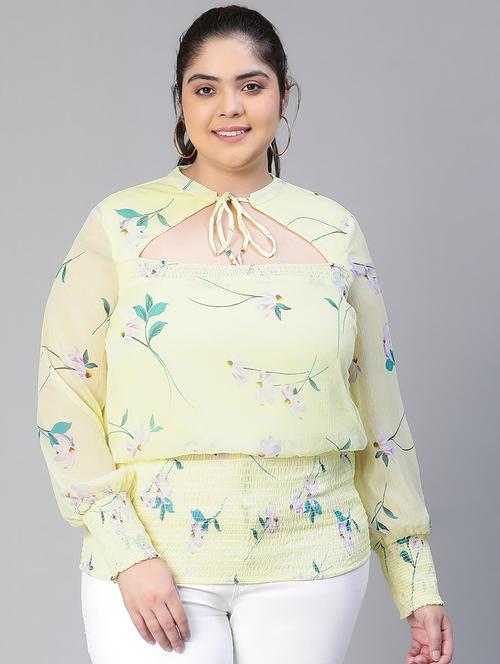 women's straight tie-up neck top - 20149271 - Very Small Image - 1