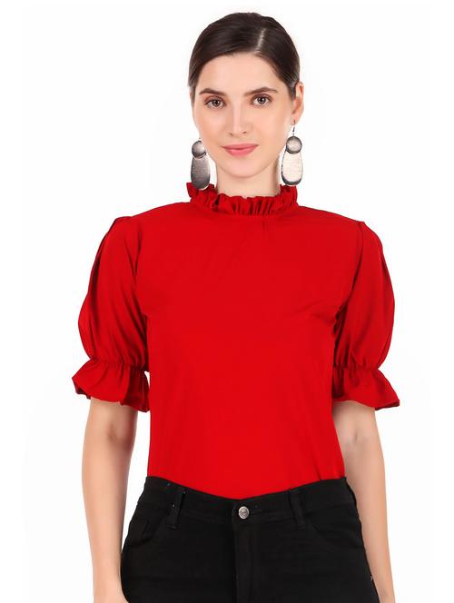 women's straight mock neck top - 20149741 - Very Small Image - 1