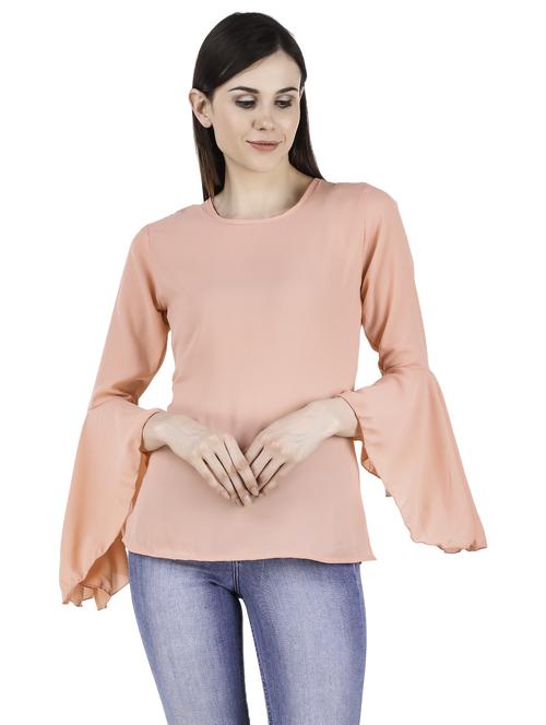 women's straight round neck top - 20149919 - Very Small Image - 1