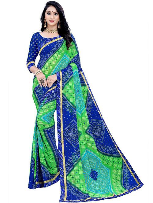 bandhani printed saree with blouse - 20150331 - Very Small Image - 1