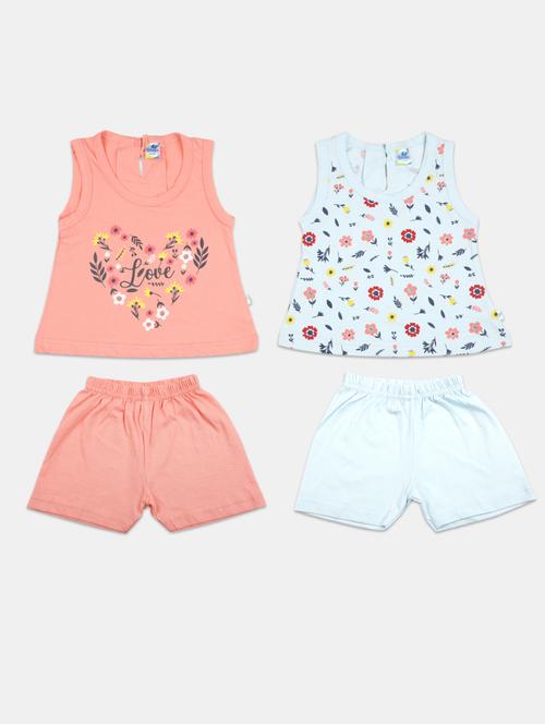pack of 2 multi colored printed shorts twin set - 20153413 - Very Small Image - 1