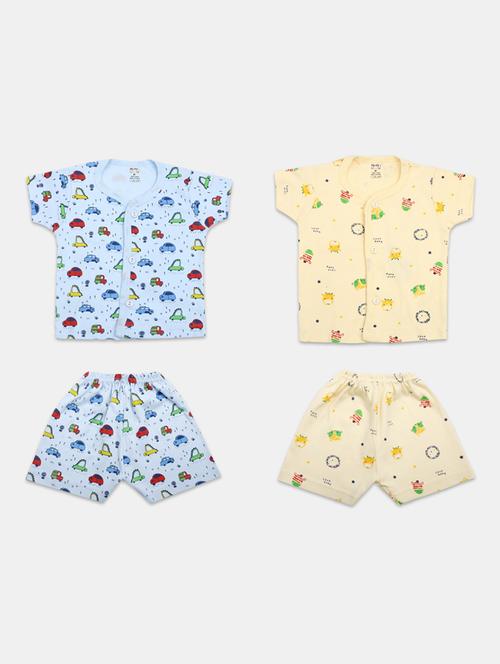 pack of 2 multi colored printed shorts twin set - 20153558 - Very Small Image - 1