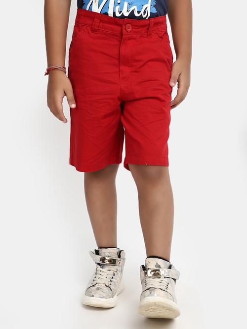 red solid shorts - 20153622 - Very Small Image - 1
