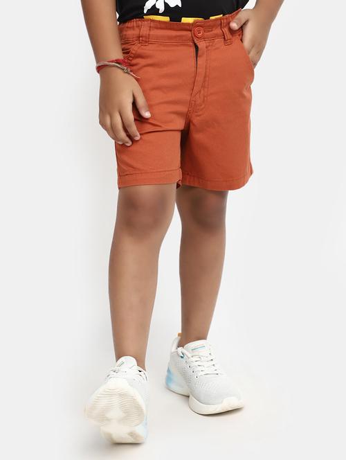 orange solid shorts - 20153627 - Very Small Image - 1