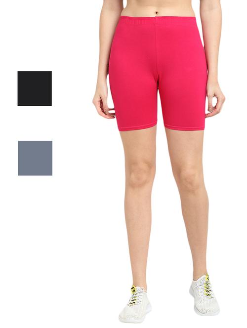 pack of 3 solid cycling shorts - 20154402 - Very Small Image - 1