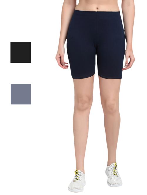 pack of 3 solid cycling shorts - 20154407 - Very Small Image - 1