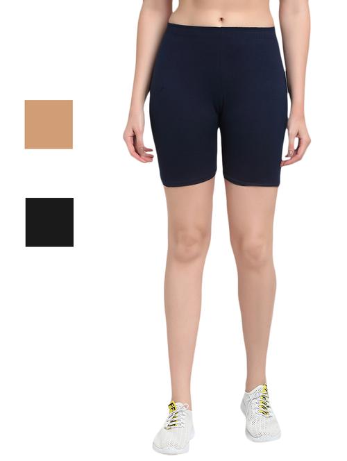 pack of 3 solid cycling shorts - 20154424 - Very Small Image - 1