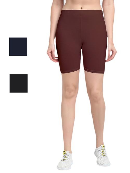 pack of 3 solid cycling shorts - 20154430 - Very Small Image - 1