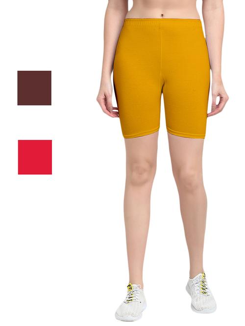 pack of 3 solid cycling shorts - 20154475 - Very Small Image - 1