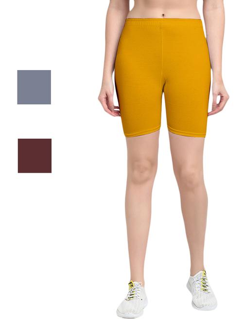 pack of 3 solid cycling shorts - 20154490 - Very Small Image - 1