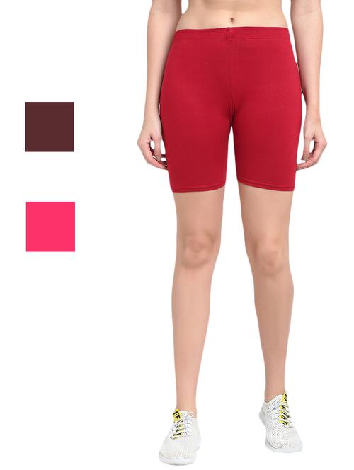 pack of 3 solid cycling shorts - 20154495 - Very Small Image - 1