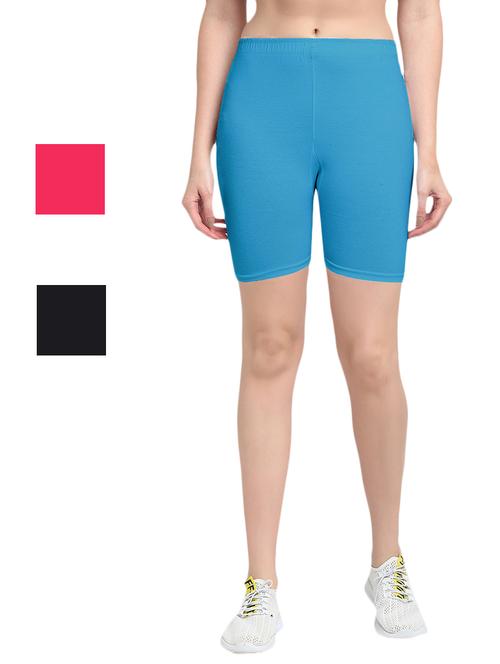 pack of 3 solid cycling shorts - 20154510 - Very Small Image - 1