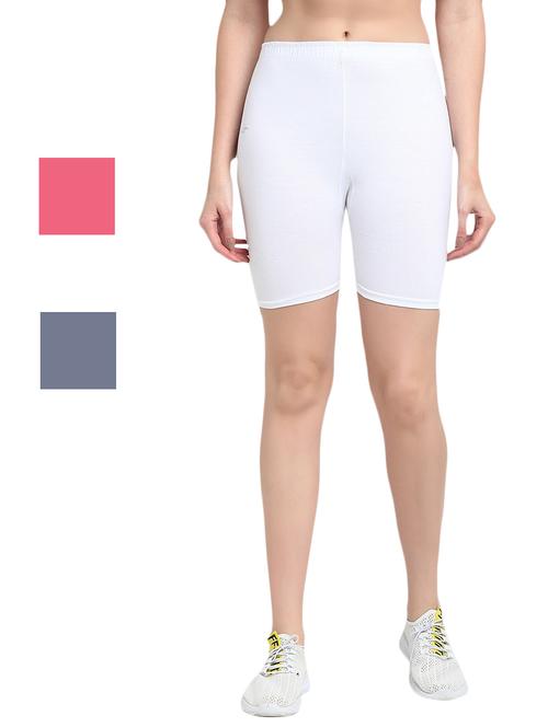pack of 3 solid cycling shorts - 20154536 - Very Small Image - 1
