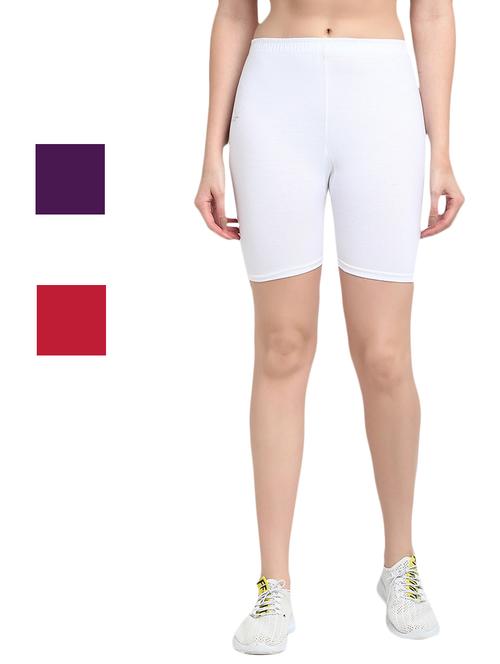 pack of 3 solid cycling shorts - 20154553 - Very Small Image - 1