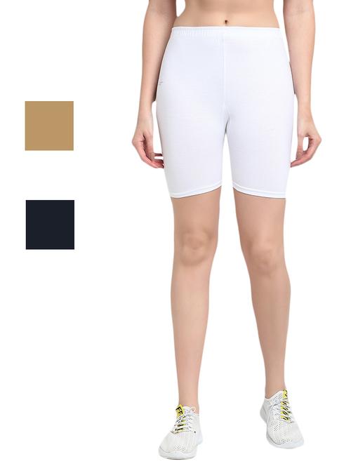 pack of 3 solid cycling shorts - 20154562 - Very Small Image - 1