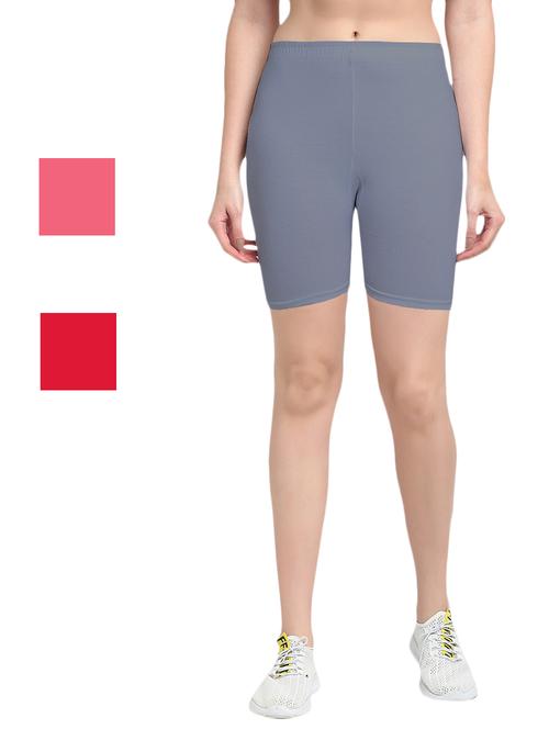pack of 3 solid cycling shorts - 20154569 - Very Small Image - 1
