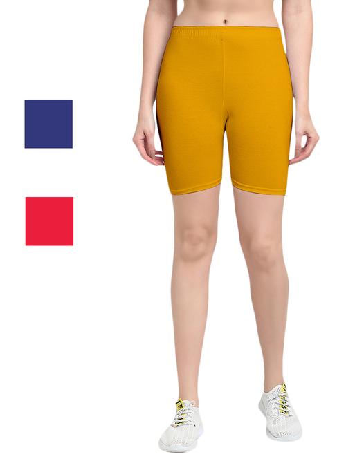 pack of 3 solid cycling shorts - 20154581 - Very Small Image - 1