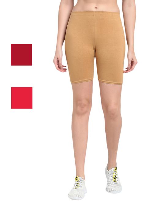 pack of 3 solid cycling shorts - 20154587 - Very Small Image - 1