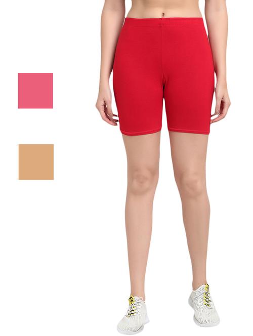 pack of 3 solid cycling shorts - 20154588 - Very Small Image - 1