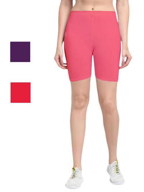 pack of 3 solid cycling shorts - 20154598 - Very Small Image - 1