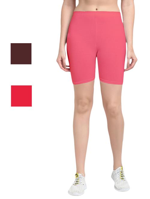 pack of 3 solid cycling shorts - 20154600 - Very Small Image - 1