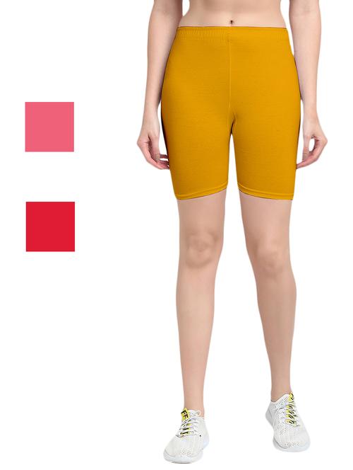 pack of 3 solid cycling shorts - 20154602 - Very Small Image - 1