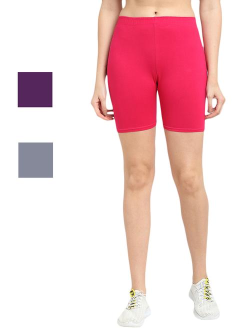 pack of 3 solid cycling shorts - 20154627 - Very Small Image - 1