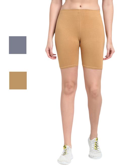 pack of 3 solid cycling shorts - 20154632 - Very Small Image - 1